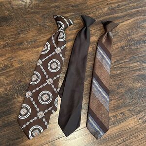 Vintage clip on tie lot